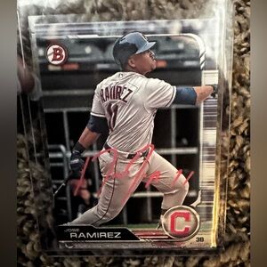 Jose Ramirez baseball card signed and authenticated